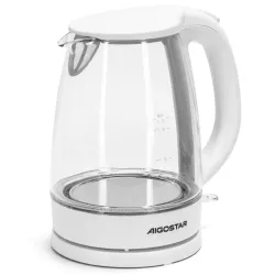 Szklany czajnik elektryczny Adam 1,7l 2200W z niebieskim podświetleniem - 8433325295929