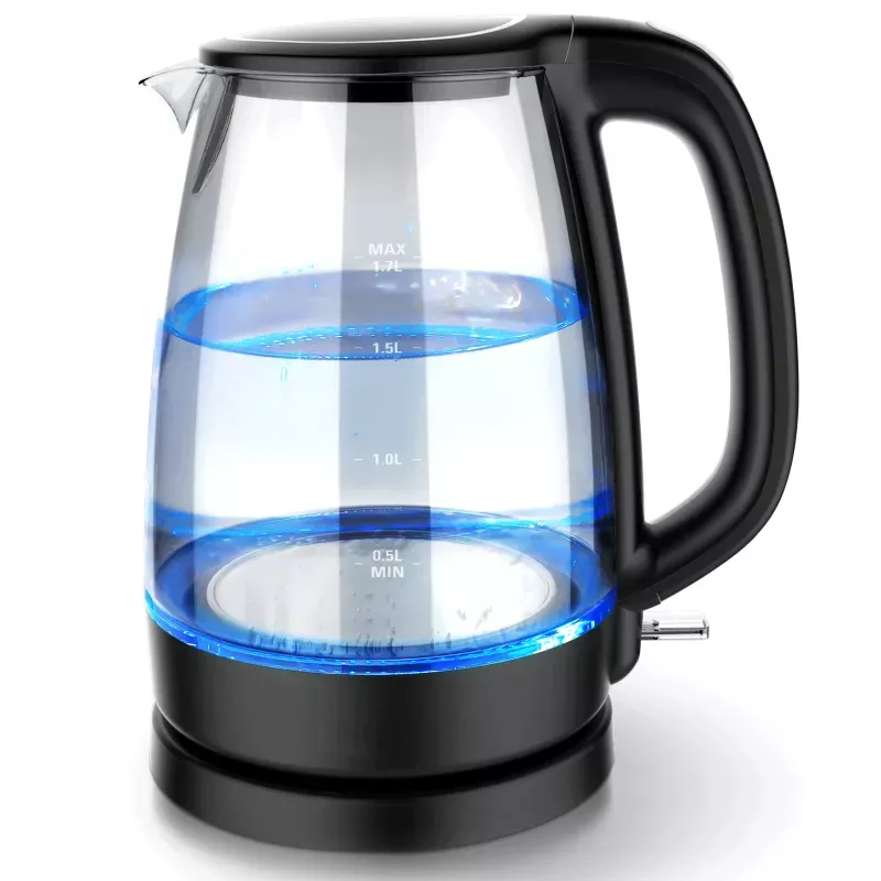 Szklany czajnik elektryczny Adam 1,7l 2200W z niebieskim podświetleniem - 8433325295936