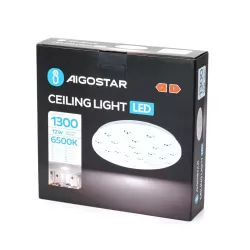 Plafon 12W 1300lm biały zimny 6500K Φ26cm lampa sufitowa w gwiazdki - 8433325373085