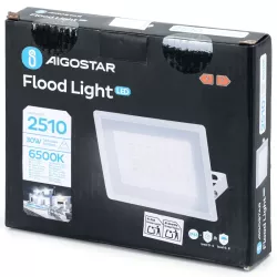 Naświetlacz 30W 6500K halogen barwa biała zimna LED typ SLIM 2510lm - 8433325408701