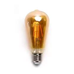 Żarówka LED 4W/230V Filament ST64 retro E27 barwa bursztynowa 400lm - 8433325199142