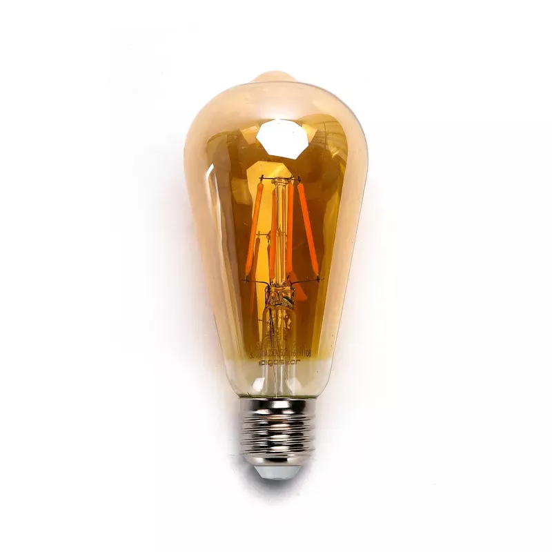 Żarówka LED 4W/230V Filament ST64 retro E27 barwa bursztynowa 400lm - 8433325199142