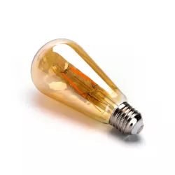 Żarówka LED 4W/230V Filament ST64 retro E27 barwa bursztynowa 400lm - 8433325199142