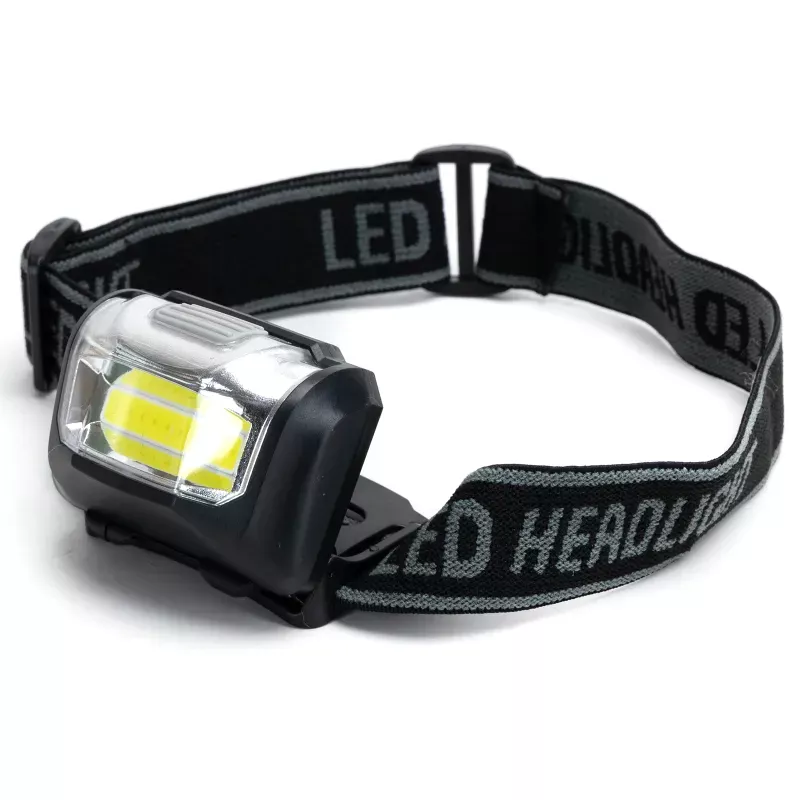 Czołówka 1.2W/130lm led COB zasięg wiązki 30m lampka na 3 baterie AAA - 8433325392482