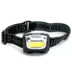 Czołówka 1.2W/130lm led COB zasięg wiązki 30m lampka na 3 baterie AAA - 8433325392482