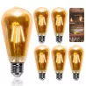 Żarówka LED 4W/230V Filament ST64 retro E27 barwa bursztynowa 400lm - 8433325199142