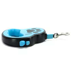 Zwijana smycz 3m do 15kg automatyczna z odblaskiem i karabińczykiem - 8719138226818