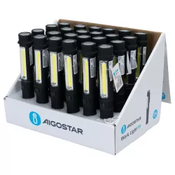 Lampka inspekcyjna 120lm mała silna podwójna latarka na 3 baterie AAA - 8433325385279