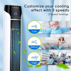 Wentylator 50W kolumnowy Zico 36-calowy obrót o 90° zdalne sterowany - 8433325226923