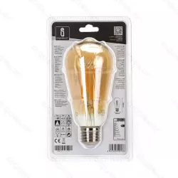 Żarówka LED 8W/230V Filament ST64 retro E27 barwa bursztynowa 800lm - 8433325199166