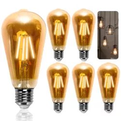 Żarówka LED 8W/230V Filament ST64 retro E27 barwa bursztynowa 800lm - 8433325199166