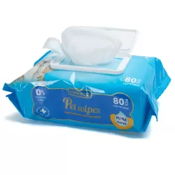 Chusteczki higieniczne z serii Pure Water 80 szt. do sierści zwierząt - 8719138226092