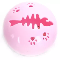 Świecąca zabawka 5cm dla kota w kształcie kuli z wzorem ości rybki - 8719138228997