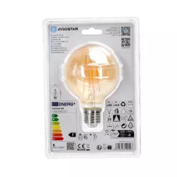 Żarówka LED 8W/230V Filament kula G80 E27 barwa bursztynowa 720lm - 8433325199197