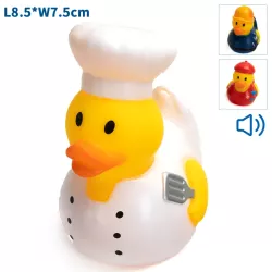 Kaczka dla psa gryzak z piszczkiem zabawka do rzucania z winylu - 8719138228966