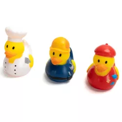 Kaczka dla psa gryzak z piszczkiem zabawka do rzucania z winylu - 8719138228966