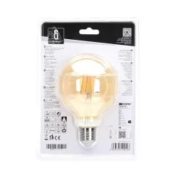 Żarówka LED 4W/230V Filament kula G95 E27 barwa bursztynowa 400lm - 8433325199203