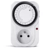 Programator czasowy zegar sterujący 24-h z gniazdem typu francuskiego - 8433325391492