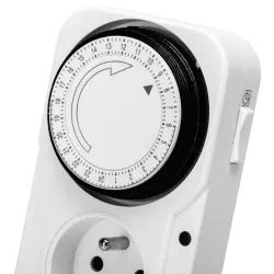 Programator czasowy zegar sterujący 24-h z gniazdem typu francuskiego - 8433325391492