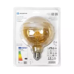 Żarówka LED 6W/230V Filament kula G125 E27 barwa bursztynowa 600lm - 8433325199241