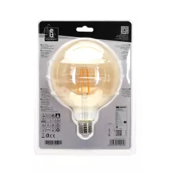 Żarówka LED 8W/230V Filament kula G125 E27 barwa bursztynowa 720lm - 8433325199258