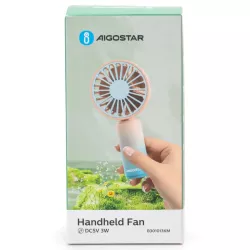 Mini wentylator ręczny 2,4 cala 5 łopatek,3 prędkości 500 mAh 5V/USB - 8433325409708