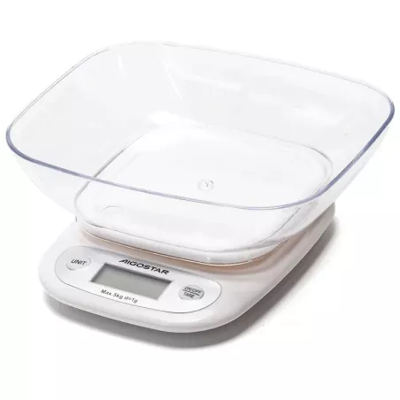 Waga kuchenna do 5 kg / 1g PEYTON z przezroczystą misą do ważenia - 8433325000042