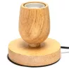Lampa biurkowa stołowa E27 drewniana kielich na podstawie bez żarówki - 8433325410131