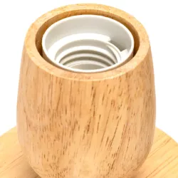 Lampa biurkowa stołowa E27 drewniana kielich na podstawie bez żarówki - 8433325410131