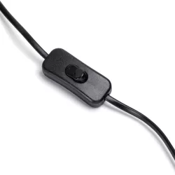 Industrialna lampa biurkowa oprawka do żarówki E27 czarna metalowa - 8433325410148