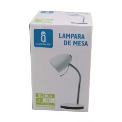 Lampa biurkowa elastyczna H280mm bez źródła światła Biała E27/320V - 8433325182229