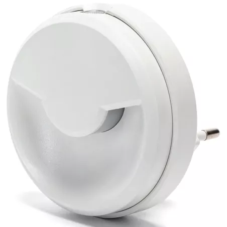 Lampka nocna LED z wyłącznikiem i czujnikiem nocy 0.5W 3000K 25lm IP20 - 8433325411763