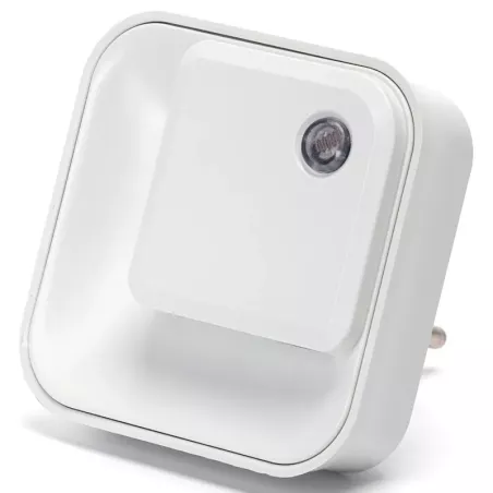 Lampka nocna LED z wyłącznikiem i czujnikiem nocy 0.5W 3000K 20lm IP20 - 8433325411787