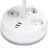 Lampa stołowa z listwą zasilającą 3 gniazdka i 3 USB E27 bez żarówki - 8433325415570