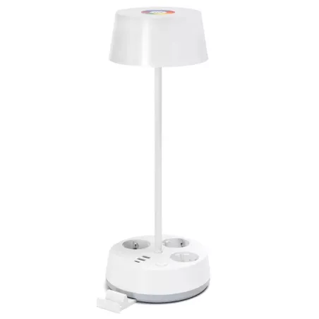 Lampa stołowa 4.6W 450lm RGB CCT listwa zasilającą 3 gniazdka i 3 USB - 8433325415594