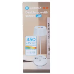 Lampa stołowa 4.6W 450lm RGB CCT listwa zasilającą 3 gniazdka i 3 USB - 8433325415594