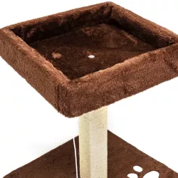 Drapak dla kota 33x33x41cm z miękką piłką i kwadratową półką amboną - 8719138063864