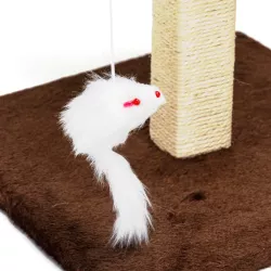 Drapak dla kota 33x33x41cm z miękką piłką i kwadratową półką amboną - 8719138063864