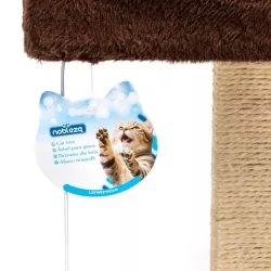 Drapak dla kota 33x33x41cm z miękką piłką i kwadratową półką amboną - 8719138063864