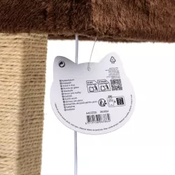 Drapak dla kota 33x33x41cm z miękką piłką i kwadratową półką amboną - 8719138063864