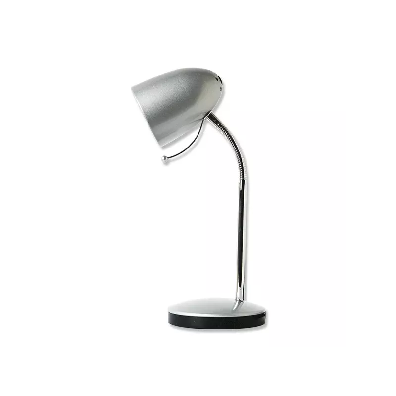 Lampa biurkowa bez źródła światła Srebrna E27 - 8433325182236