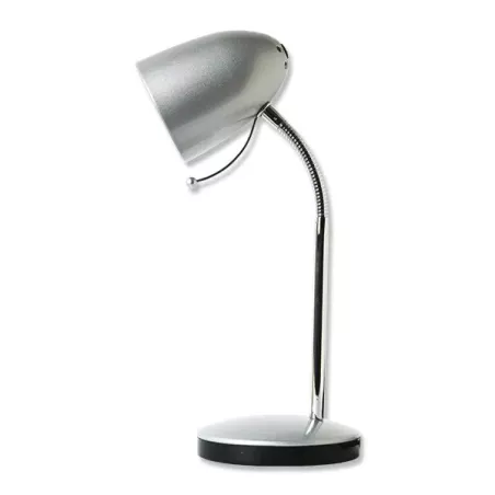 Lampa biurkowa bez źródła światła Srebrna E27 - 8433325182236