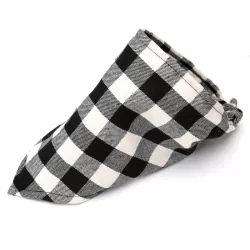 Trójkątny szalik 60x20cm chusta w kratę modny dodatek dla psa lub kota - 8719138226924