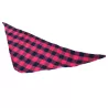 Trójkątny szalik 60x20cm chusta w kratę modny dodatek dla psa lub kota - 8719138226924