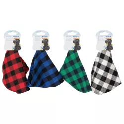 Trójkątny szalik 60x20cm chusta w kratę modny dodatek dla psa lub kota - 8719138226924