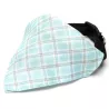 Trójkątny szalik 15x9cm chusta w kratę z obrożą 30cm dla psa lub kota - 8719138226948