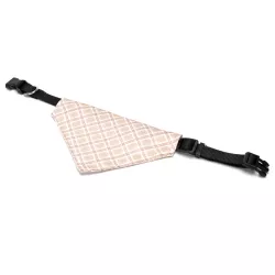 Trójkątny szalik 15x9cm chusta w kratę z obrożą 30cm dla psa lub kota - 8719138226948