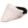 Trójkątny szalik 23x15cm chusta w kratę z obrożą 60cm dla psa lub kota - 8719138226979