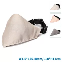 Trójkątny szalik 18x11cm gładka chusta z obrożą 40cm dla psa lub kota - 8719138226993