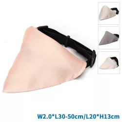Trójkątny szalik 20x13cm gładka chusta z obrożą 50cm dla psa lub kota - 8719138227006